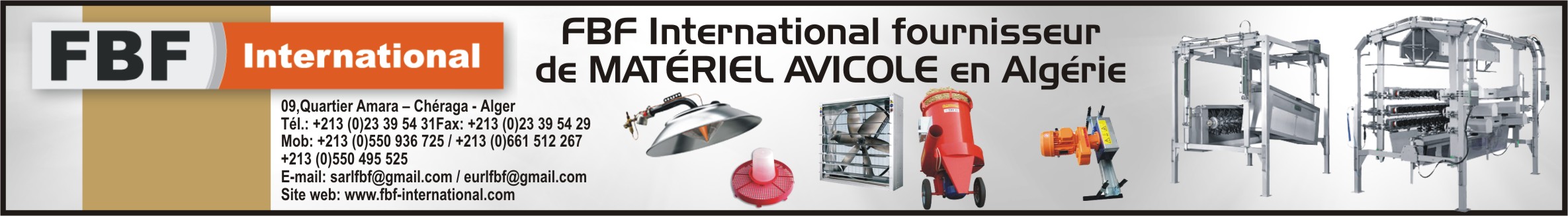 FBF International - import-export et la vente de matériels avicoles 